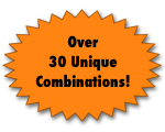 Over 30 unique combinations